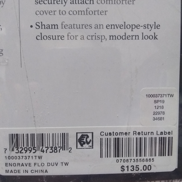 Charter Club Damask Designs Comforter Cover Set - Gray and White - Picture 14 of 14